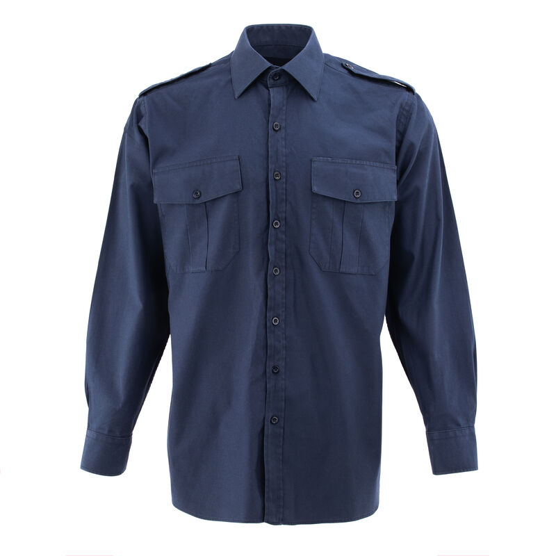 Dutch Army Navy Blue Long Sleeve BDU Shirt | Issued, , large image number 0